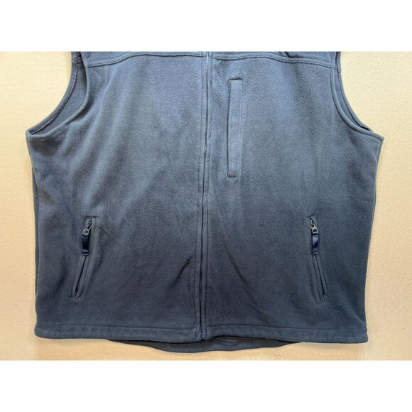 Duluth Trading Co. Mens Fleece Vest Jacket Size XL Navy Full Zip Mock Neck Cozy - Picture 4 of 10